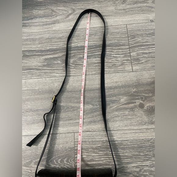 Vintage Franco Visconti Snake Print Leather Crossbody Handbag Purse Gold Tone - Picture 5 of 15